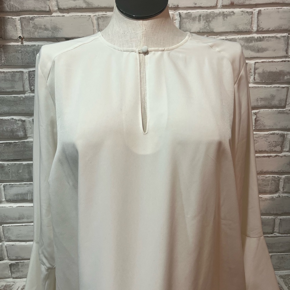 Melissa McCarthy Seven7 Cream Blouse